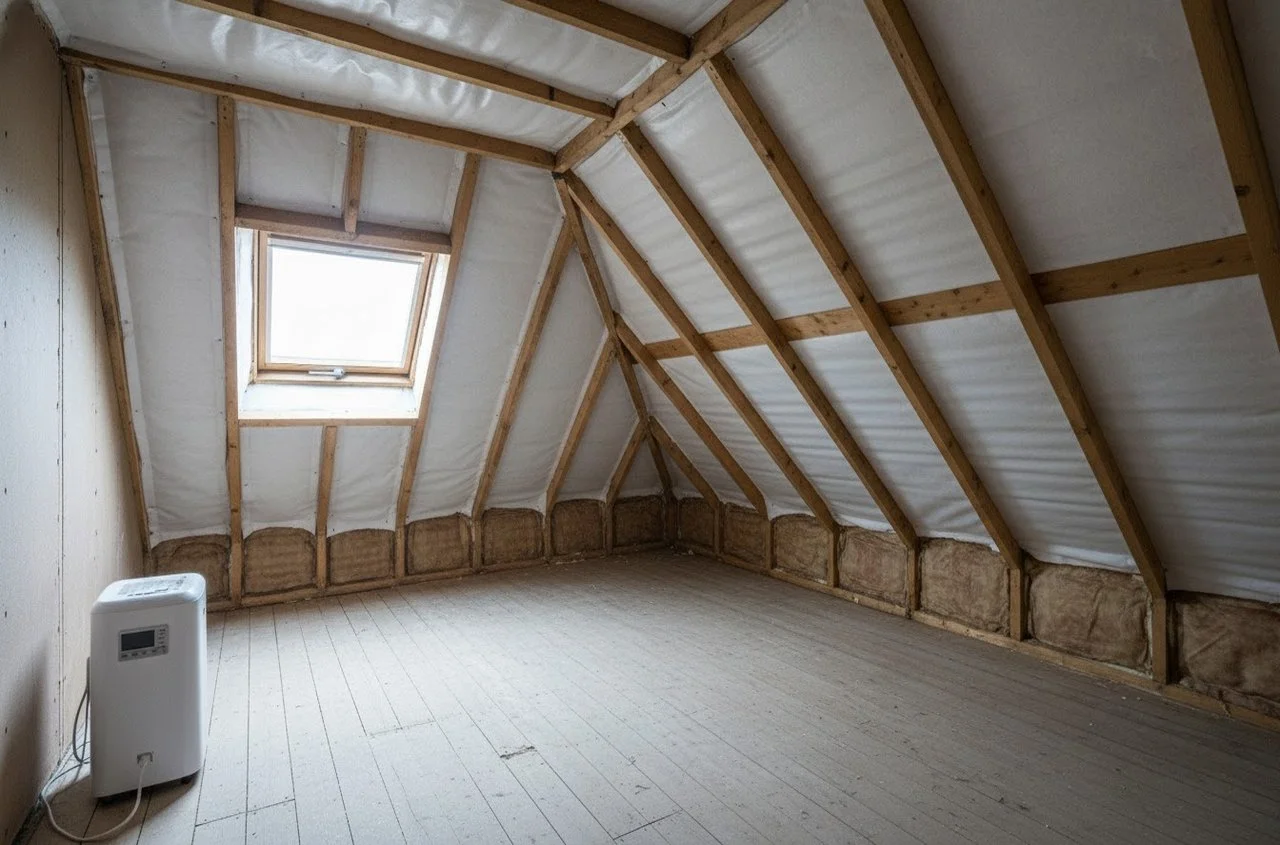 Spray foam removal in Kent, loft structure restored with exposed timber rafters