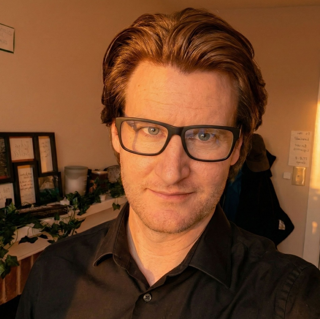 A friendly headshot of a local Kent customer with glasses and light brown hair, giving a thumbs-up on his phone after a clean and successful loft project with Spray Foam Removal UK.