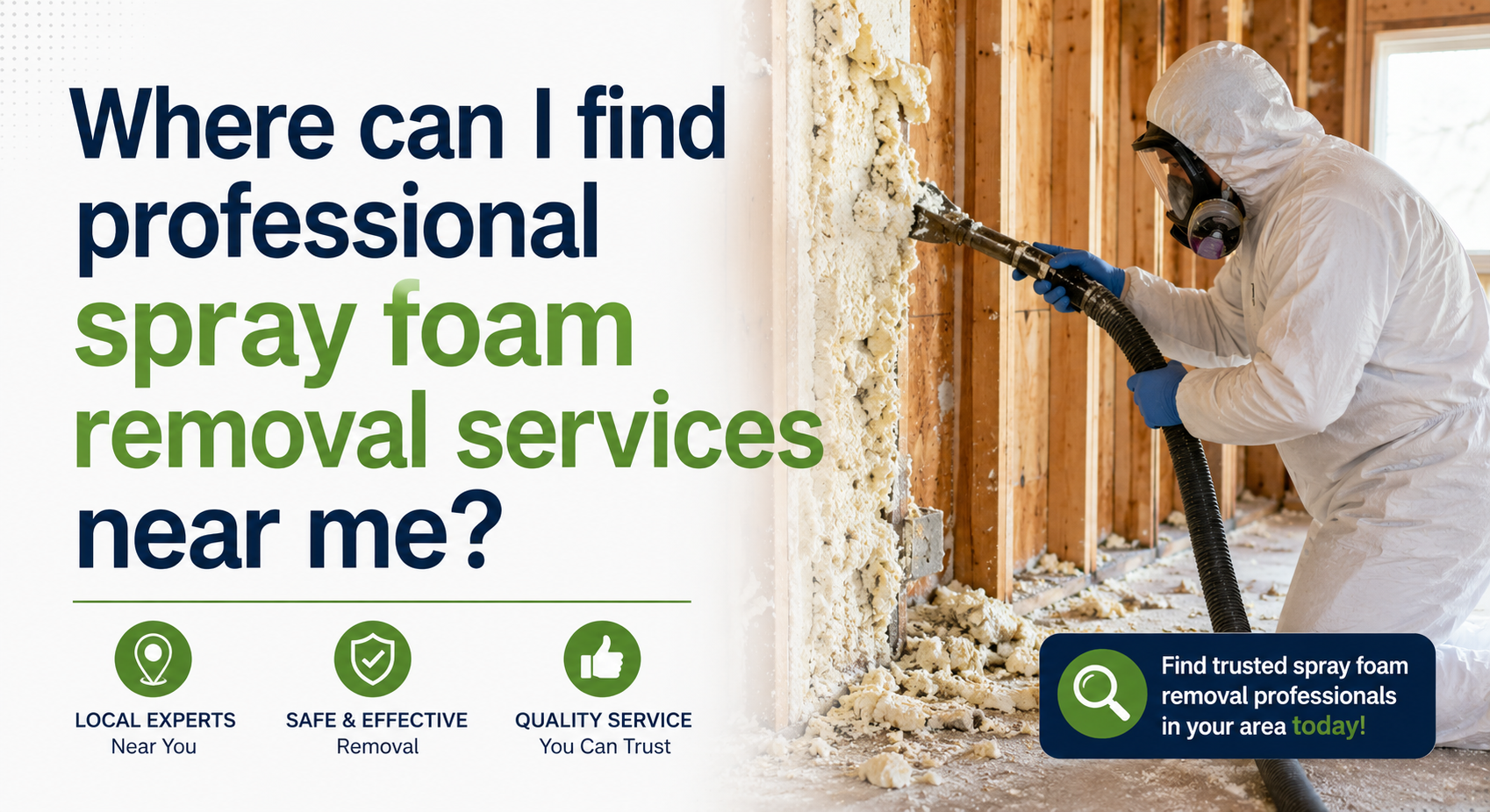 Where Can I Find Professional Spray Foam Removal Services Near Me?