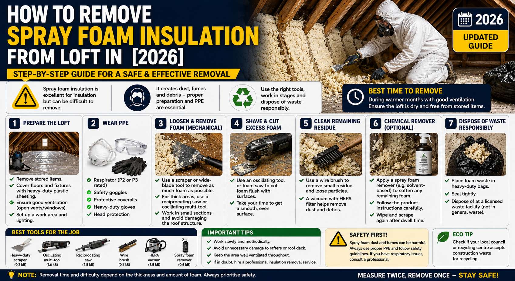 How to Remove Spray Foam Insulation from Loft in [2026]?