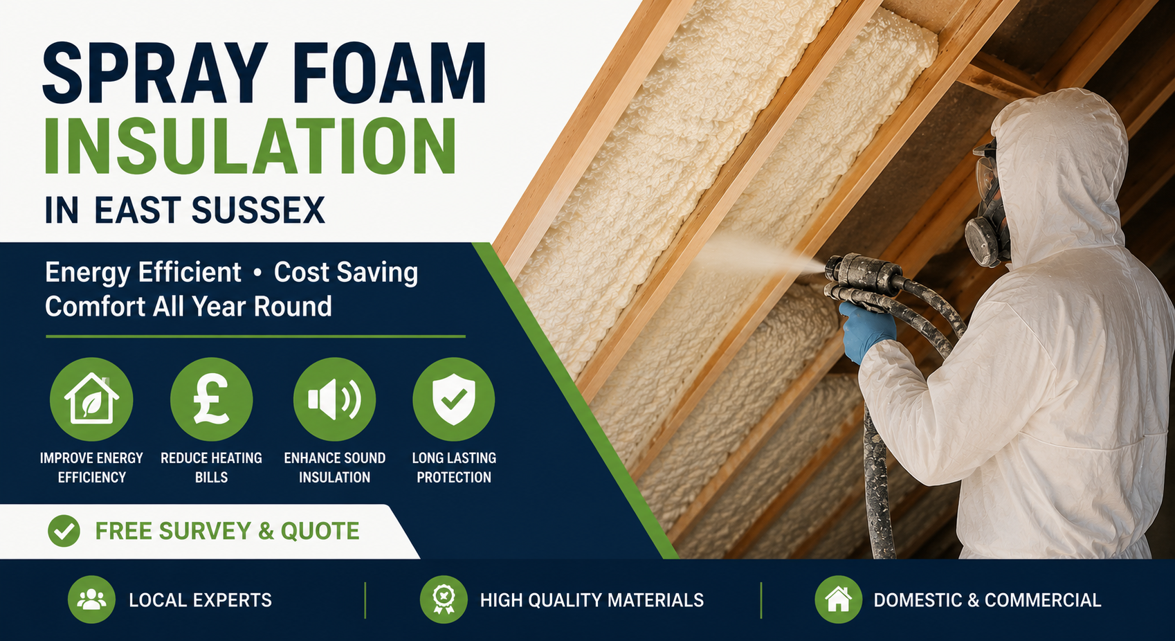 Spray Foam Insulation in East Sussex
