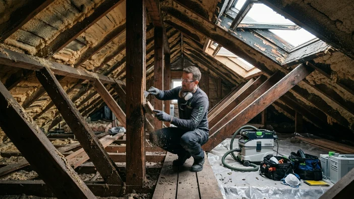 Loft conversion timber work in Southampton by professional builder