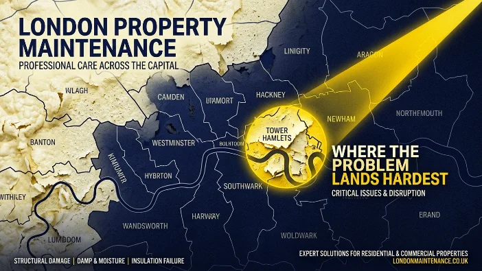 Spray foam removal London boroughs and problem areas map
